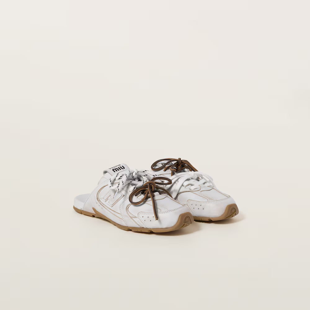 530 SL Mules - Bleached Leather & Gum Sole White