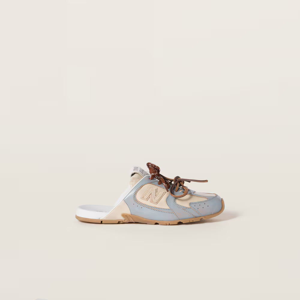 530 SL Mules – Bleached Leather & Gum Sole Sky Blue Travertine Gray