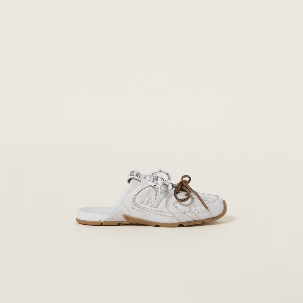 530 SL Mules - Bleached Leather & Gum Sole White