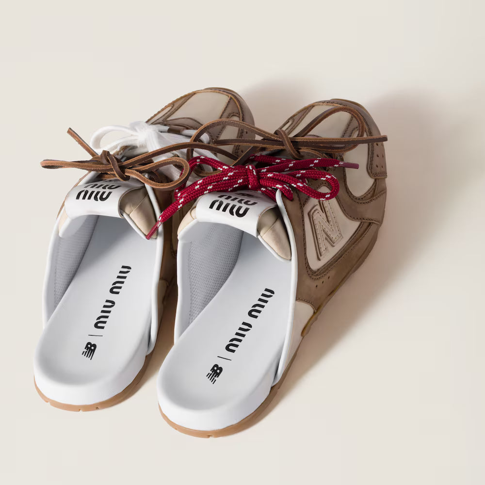 530 SL Mules – Bleached Leather & Gum Sole Cinnamon Travertine Gray