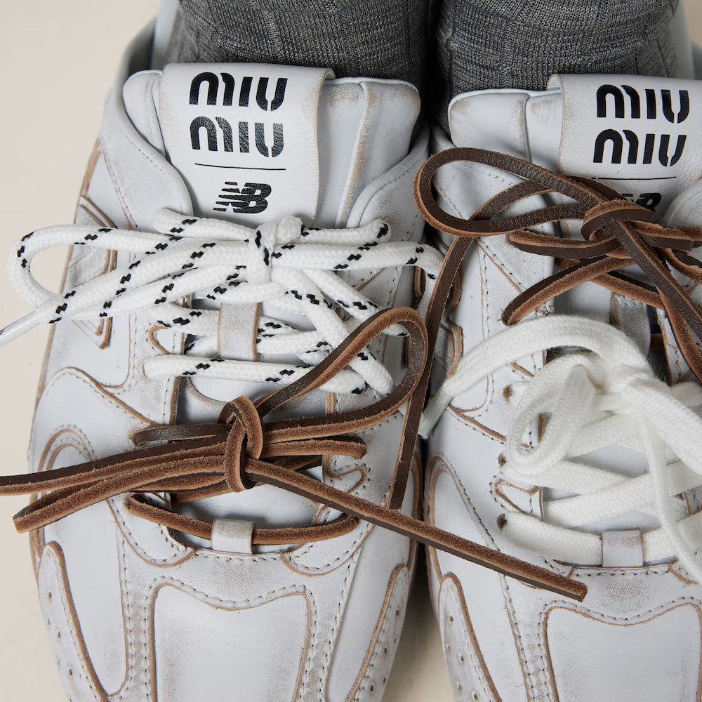 530 SL Mules - Bleached Leather & Gum Sole White